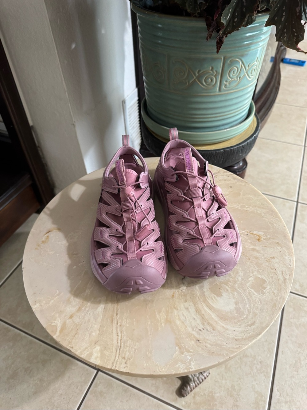 Hoka One One Women's Pink Outdoor Sandal Sneakers